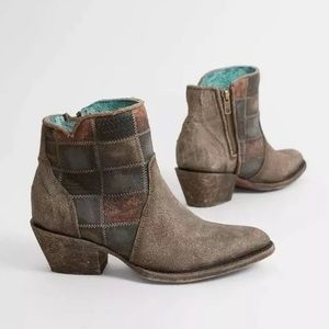 CORRAL Patchwork Leather Western Boho Ankle Boots